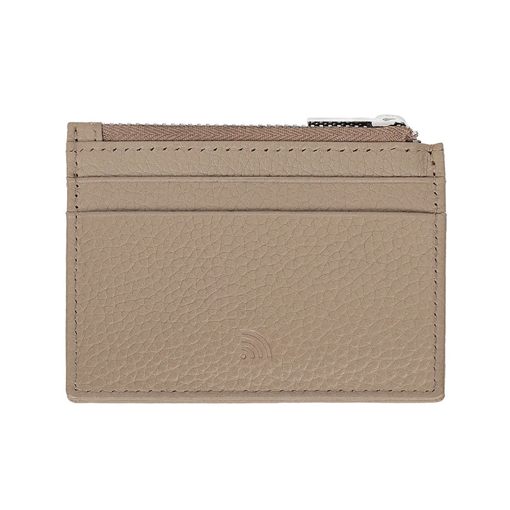 Калъф за карти и документи Zippo - Signature, RFID защита, с цип, бежов