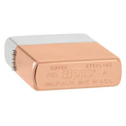 Запалка Zippo Bimetal Case - Sterling Silver Lid