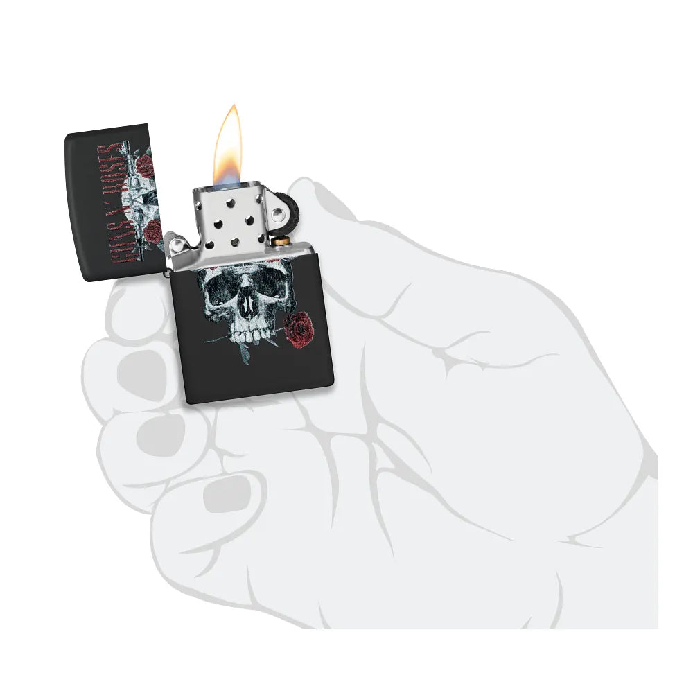 Guns N' Roses Flower Skull Design