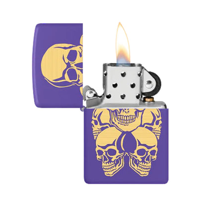 Запалка Zippo 48783 - Skulls Purple Matt