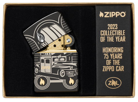 Колекционерска запалка Zippo 48693 - 75-та годишнина на колата Zippo, релийз за 2023г