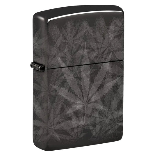 Запалка Zippo - Cannabis Design High Polish Black