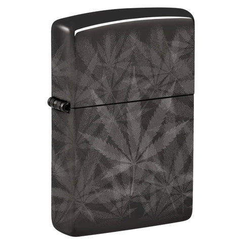 Запалка Zippo - Cannabis Design High Polish Black