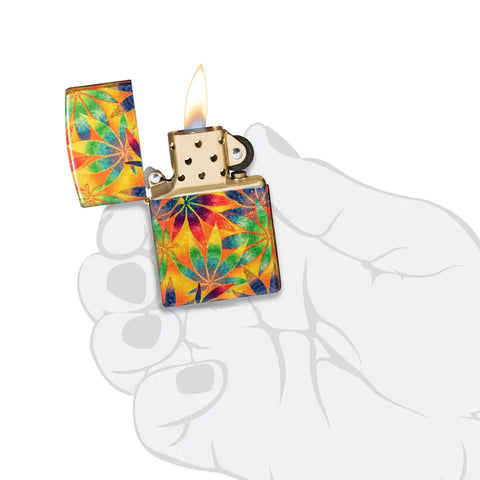 Запалка Zippo - Colorful Cannabis Design