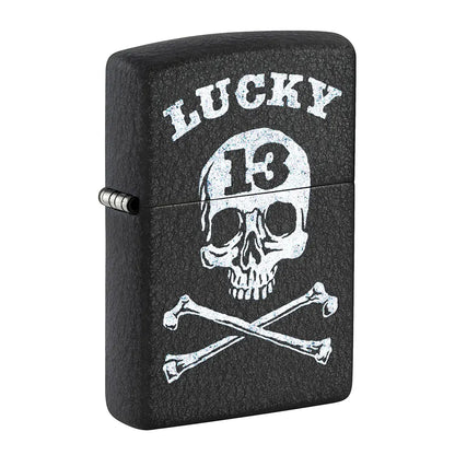 Запалка Zippo - Black Crackle™ Lucky 13 Design