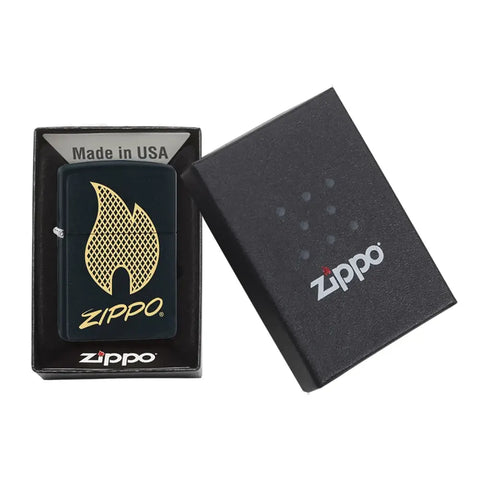 Запалка Zippo - Script Flame Logo Design