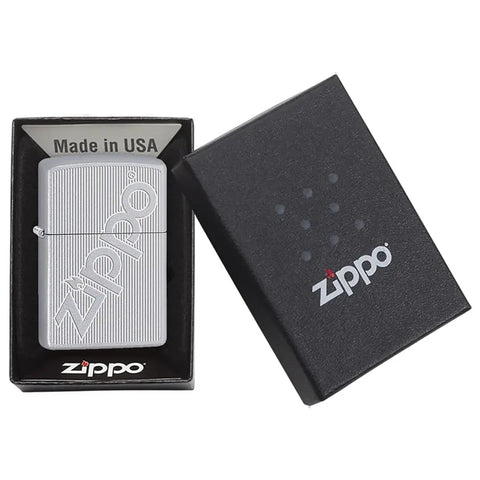 Запалка Zippo - Logo Design Satin Chrome