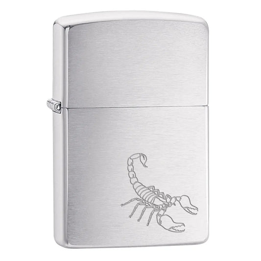 Запалка Zippo - Scorpion Brushed Chrome Design