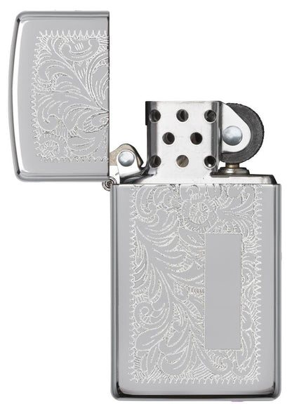 Запалка Zippo 1652 Slim® Chrome Venetian®