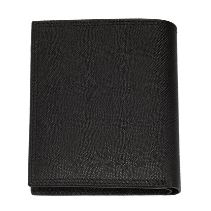 Вертикален мъжки портфейл Zippo Saffiano Tri-Fold, RFID защита, черен