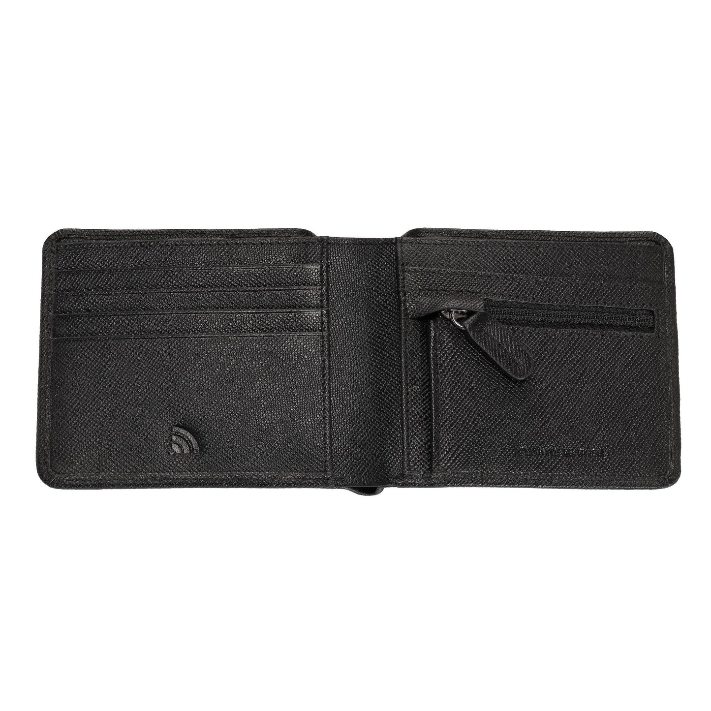 Saffiano Zipper Wallet Open 