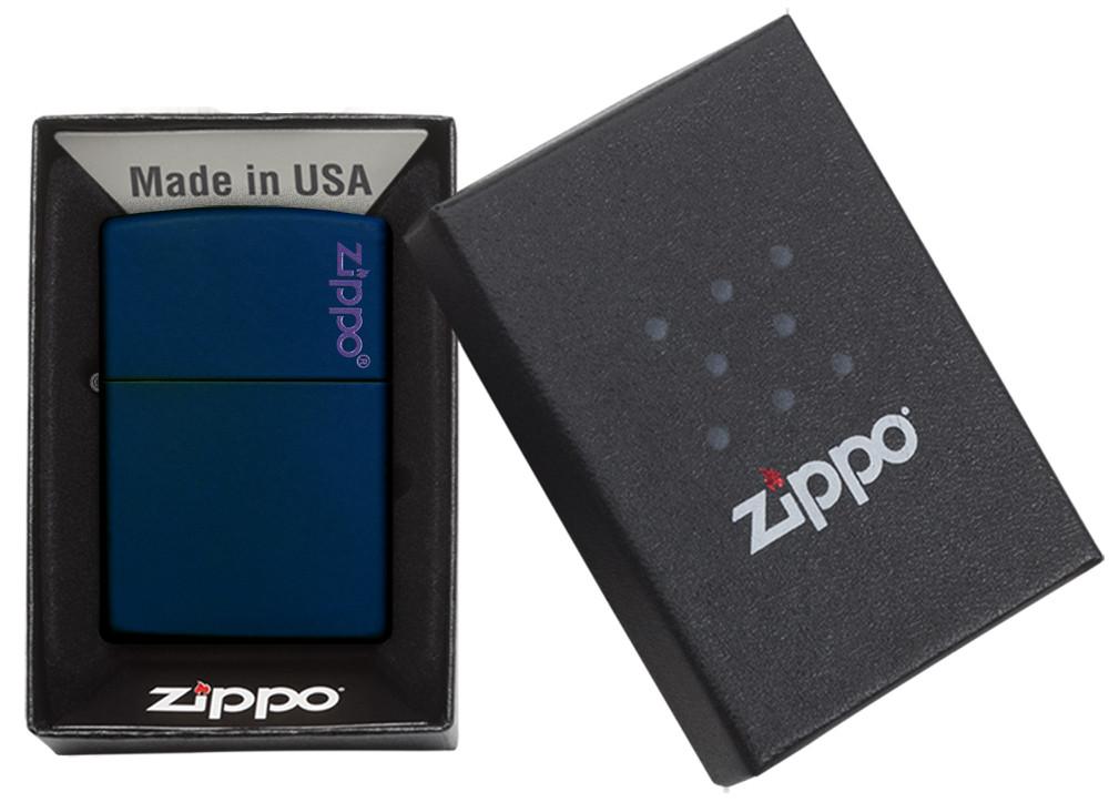 239ZL, Navy Blue Matte with Zippo Logo, Color Image