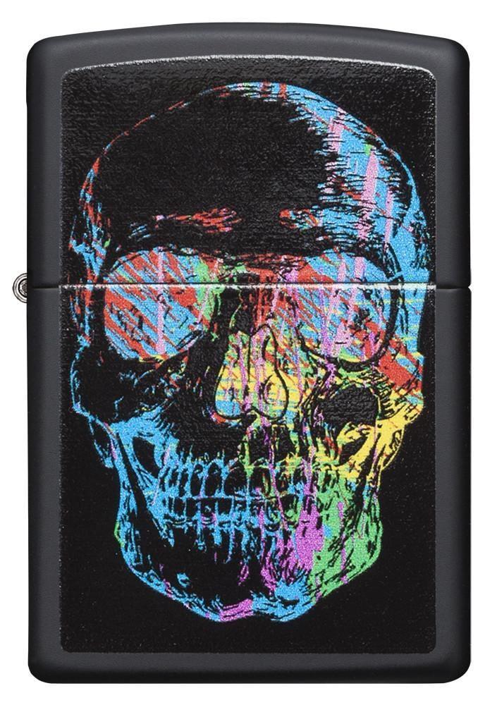 28042, Colorful Skull, Color Image, Black Matte, Classic Case