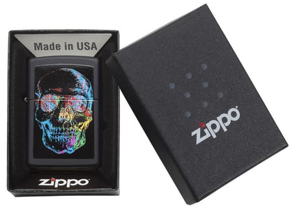 28042, Colorful Skull, Color Image, Black Matte, Classic Case