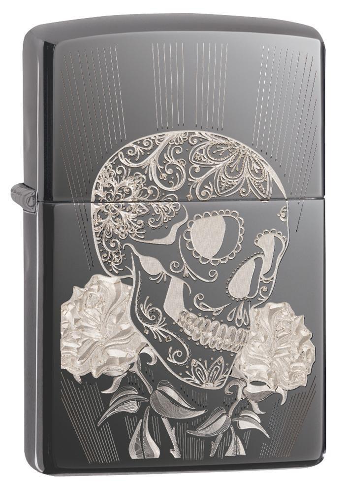 29883 Fancy Skull Design Windproof Zippo Lighter