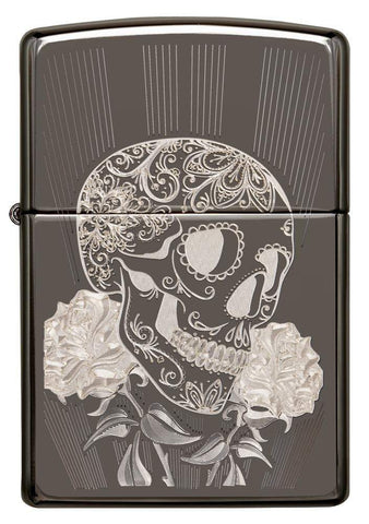 29883 Fancy Skull Design Windproof Zippo Lighter