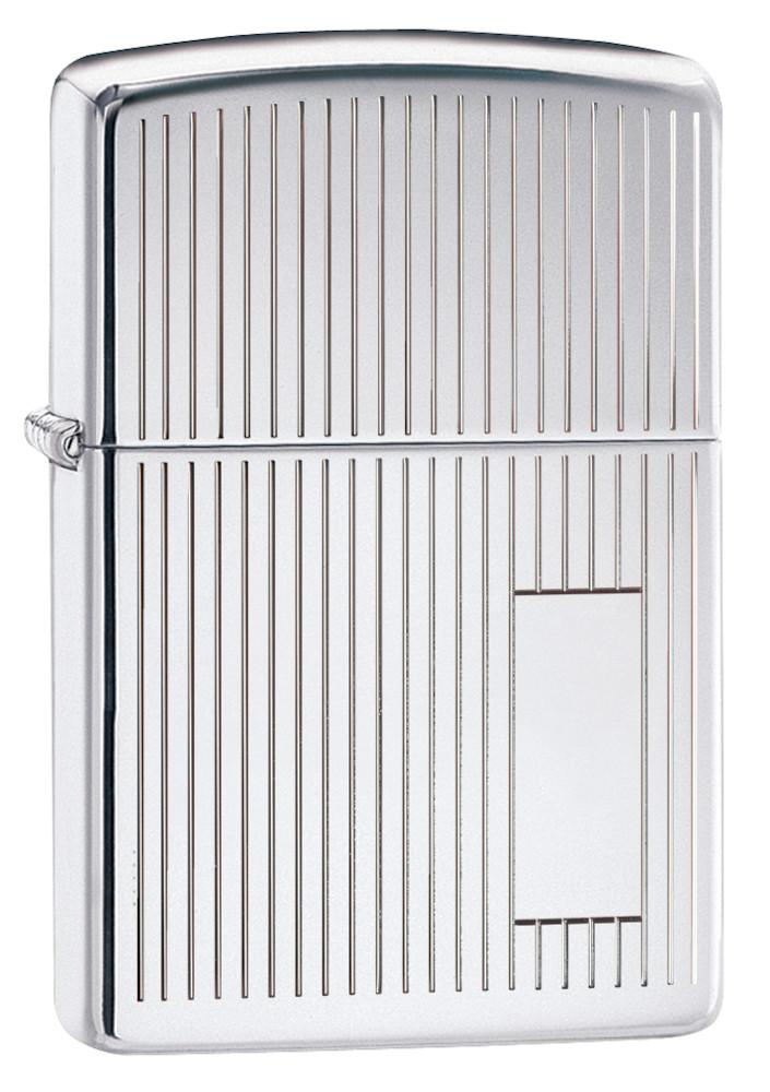 Запалка Zippo 350 Polished Chrome Stripes