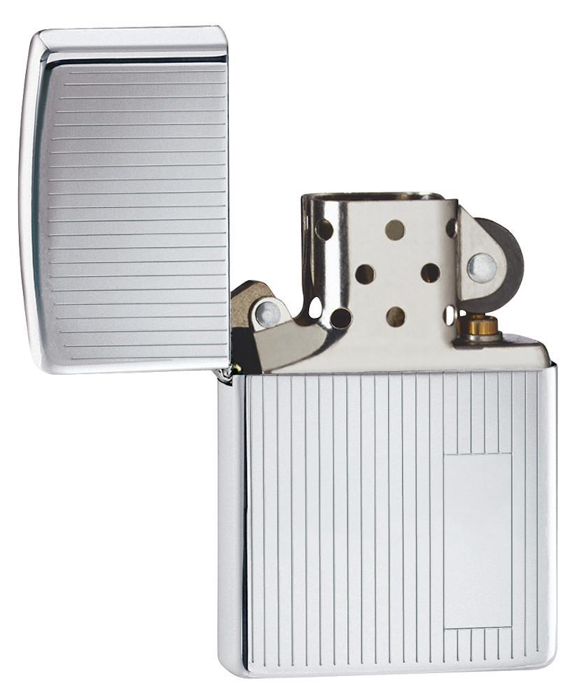 Запалка Zippo 350 Polished Chrome Stripes