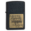 Black Crackle™ Gold Zippo Logo