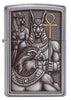 Front of Egyptian Gods Design Street Chrome™ Windproof Lighter