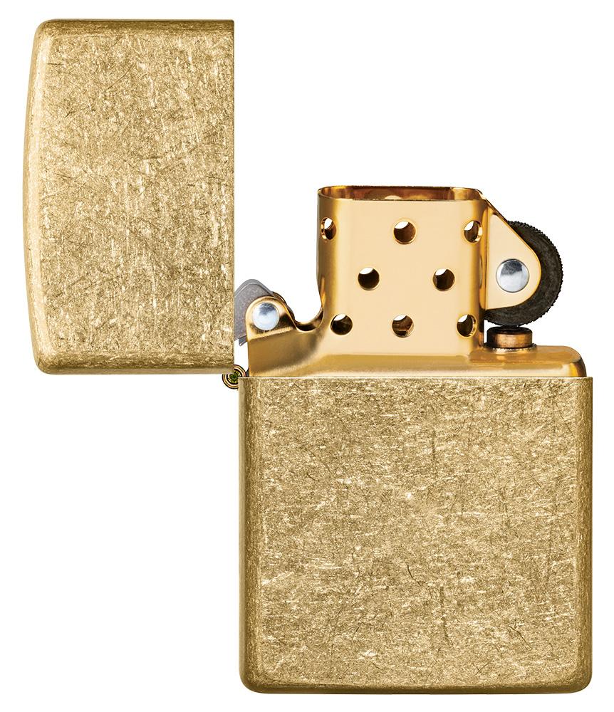 Tumbled Brass Base Model Windproof Lighter