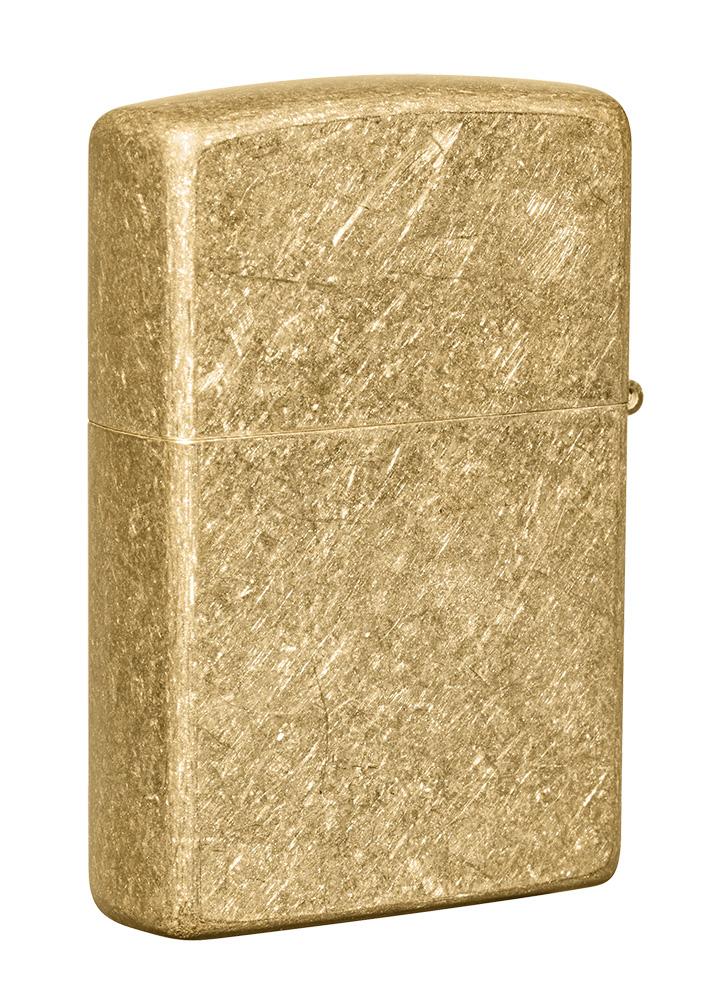 Tumbled Brass Base Model Windproof Lighter