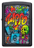Front of Zippo Street Art Design Black Matte Windproof Lighter