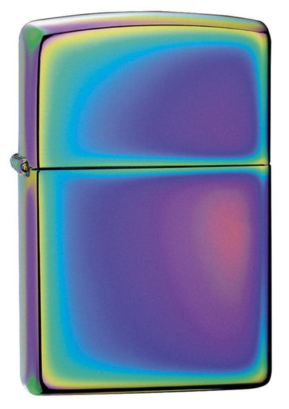 Front shot of Classic Multi Color Windproof Lighter standing at a 3/4 angle