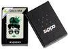 Zippo Cannabis Girl Design Glow In The Dark Pocket Lighter in its packaging.