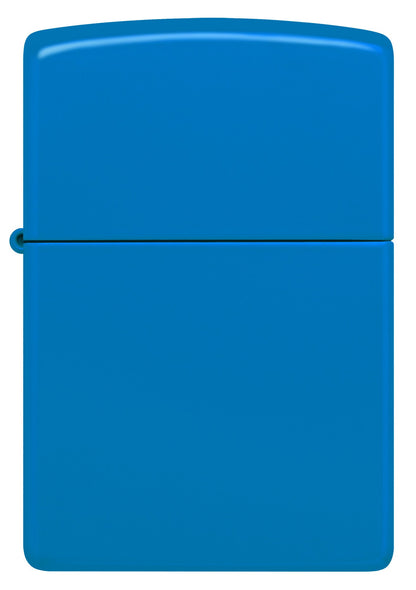 Front shot of Zippo Sky Blue Matte Classic Windproof Lighter.