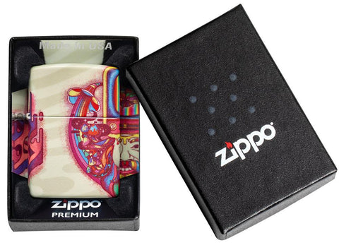 Trippy 540 Color Design Windproof Lighter in its packaging