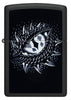 Front view of Zippo Black Light Dragon Eye Design Black Matte Windproof Lighter .